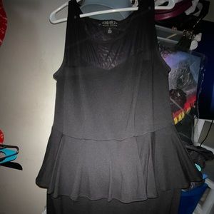 Heart shaped peplum dress